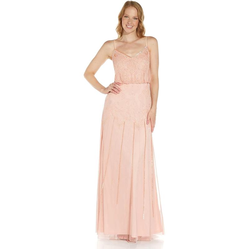 Sleeveless Blouson Beaded Gown by Adrianna Papell | Look Again